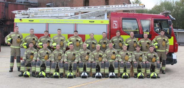 The 43rd Wholetime Firefighter Recruit Course group from East Sussex Fire & Rescue Service