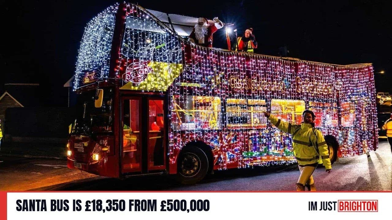Brighton and Hove Santa Bus Is £18,350 Short of £500,000 and Asks Local Businesses to Help