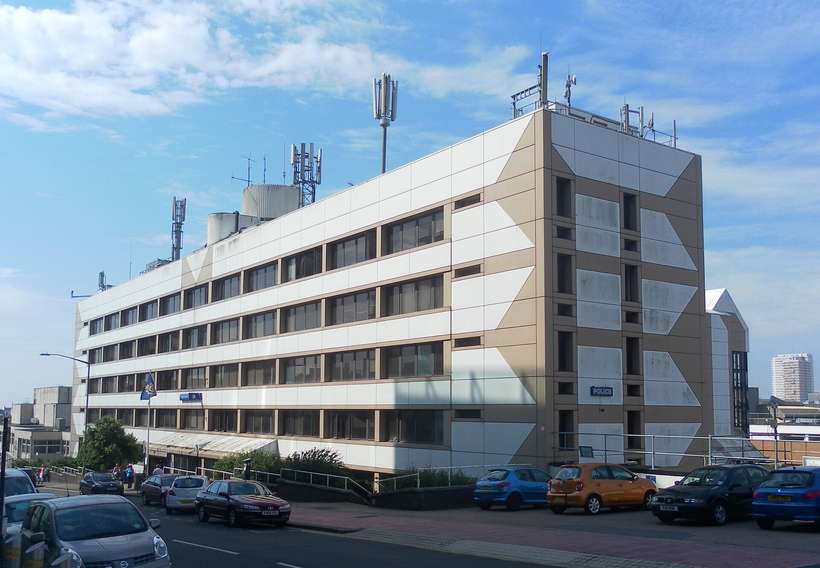 Brighton Police Headquarters on John Street in Brighton on a sunny day