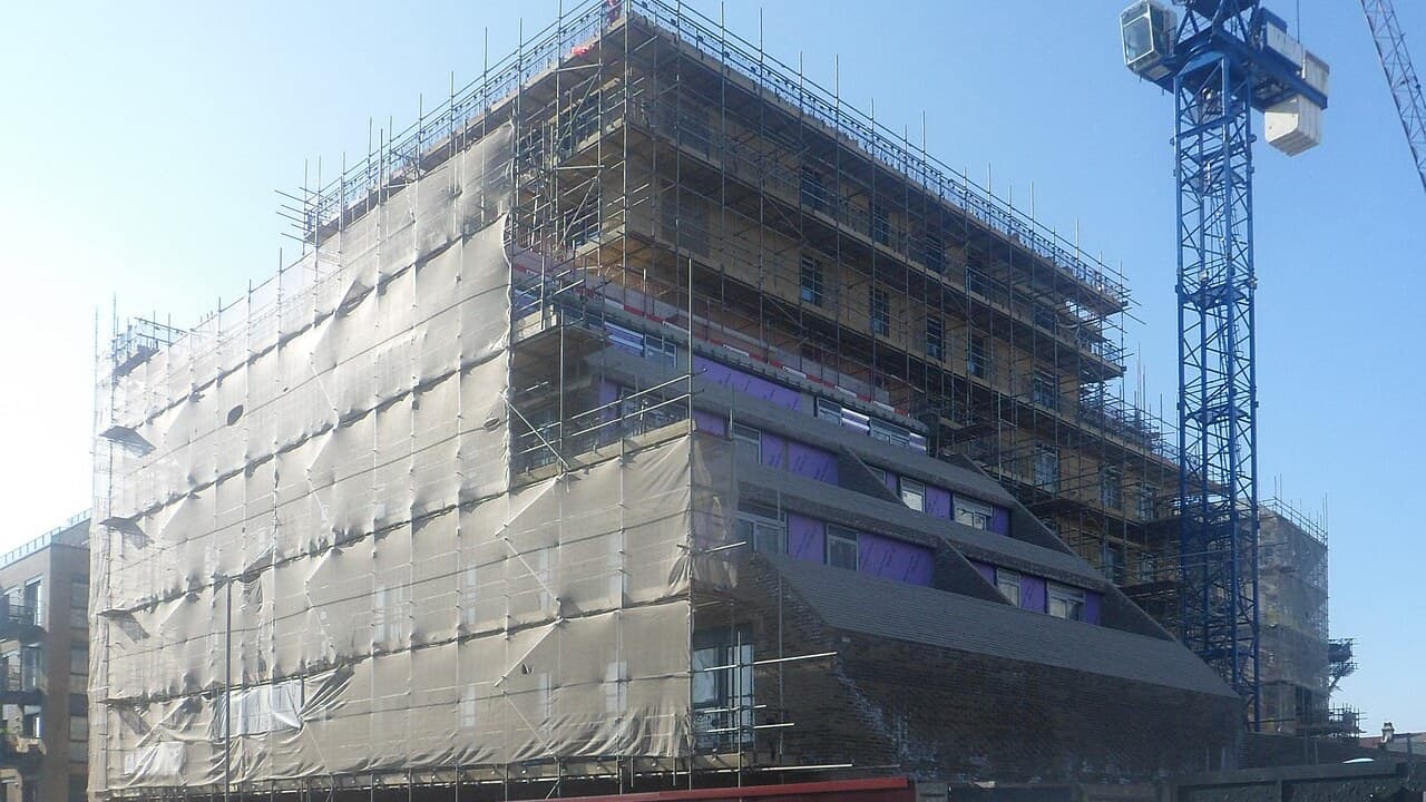 Gradino Apartments on Davigdor Road, Hove, under construction in June 2023. A noise enclosure is planned for its rooftop plant (file photo)