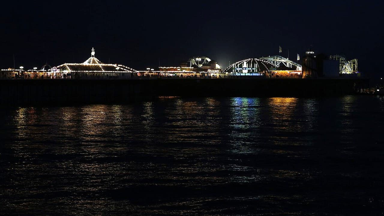 Brighton Palace Pier lit up at night, ahead of the Halloween weekend (file photo)