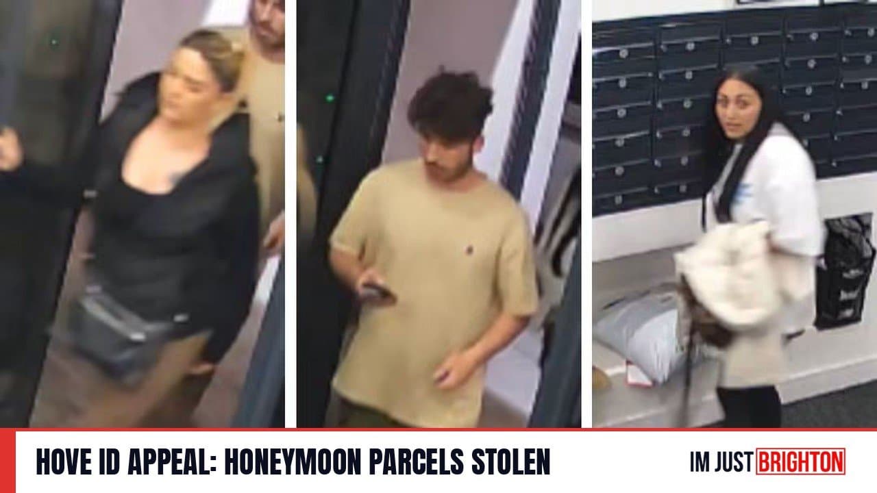 Hove ID Appeal: Newlyweds' Honeymoon Parcels Stolen From Pinnacle Apartments