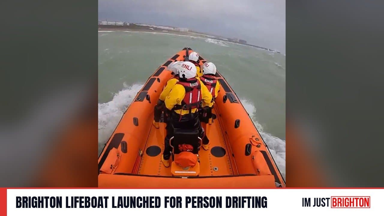 Brighton RNLI Lifeboat Launched for Person Drifting Off Palace Pier: Storm Austen Warning